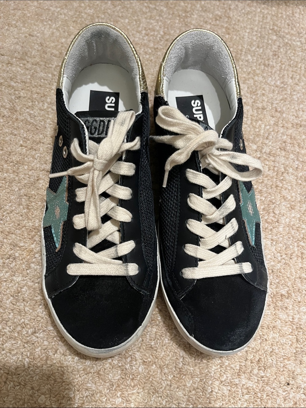 Golden Goose Black Sneakers Size 7 Never Worn